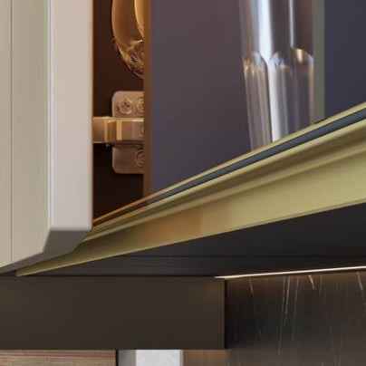 Profil mâner VELLO corpuri suspendate, 3 m, gold