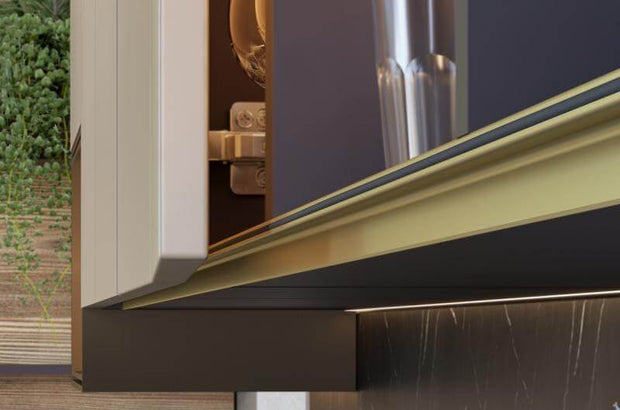 Profil mâner VELLO corpuri suspendate, 3 m, gold