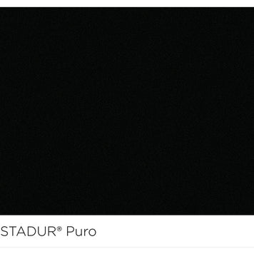 Baterie bucătărie Schock Epos Window Cristadur Puro cu cap extractibil, în fața ferestrei, aspect granit, cartuș ceramic, negru intens