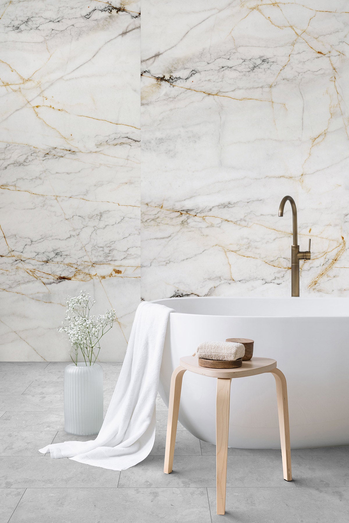 Placă decorativă SPC – R154 Marble Gold