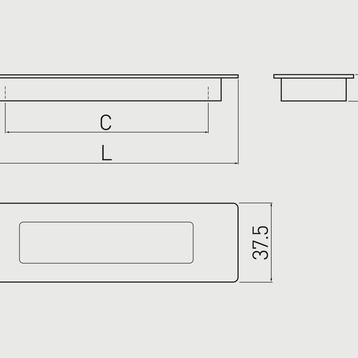 Mâner mobilă îngropat E6 128 mm, aluminiu