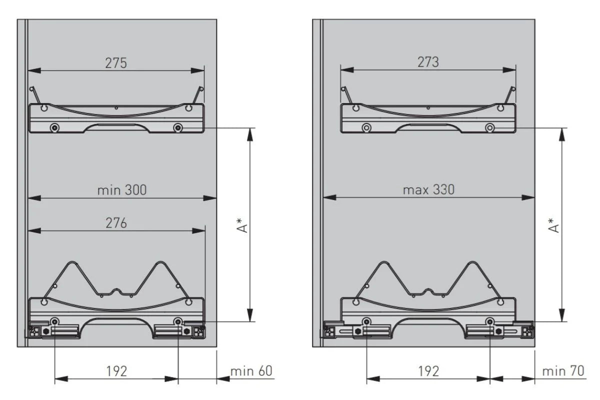 Scurgător (picurător) vase BASIC 900 mm, două rafturi, alb