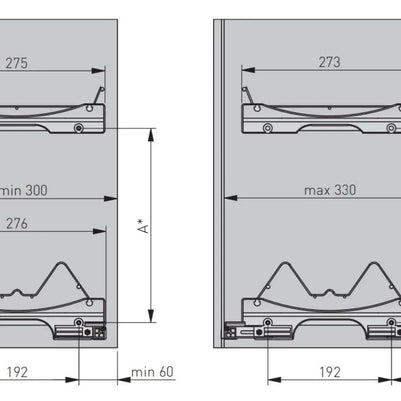 Scurgător (picurător) vase BASIC 900 mm, două rafturi, alb