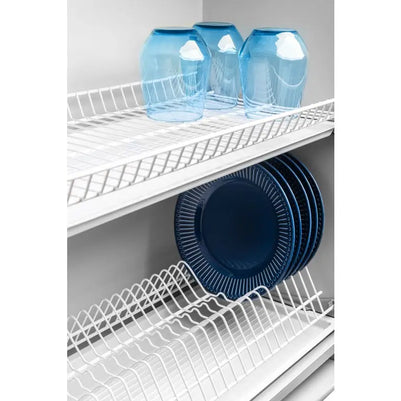 Scurgător (picurător) vase BASIC 900 mm, două rafturi, alb