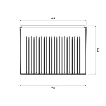 Scurgător vase Schock silicon negru mat 408 x 303 x 12 mm