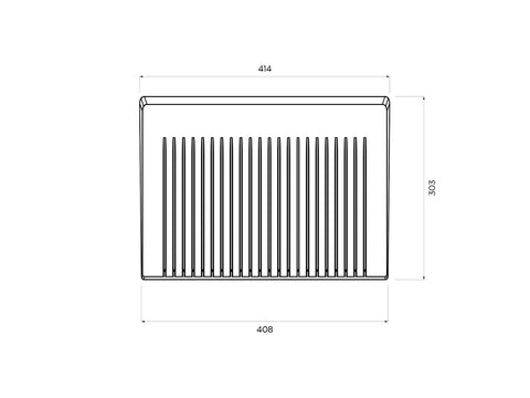 Scurgător vase Schock silicon negru mat 408 x 303 x 12 mm