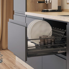 Scurgător vase tip sertar MOVIX 800 mm, soft-close, 30 kg, antracit