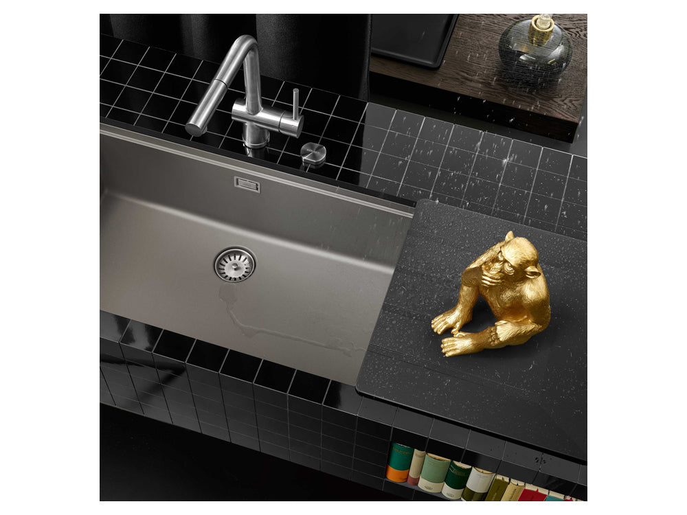 Scurgător vase Schock din silicon negru mat 415 x 400 x 9 mm