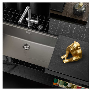 Scurgător vase Schock din silicon negru mat 415 x 400 x 9 mm