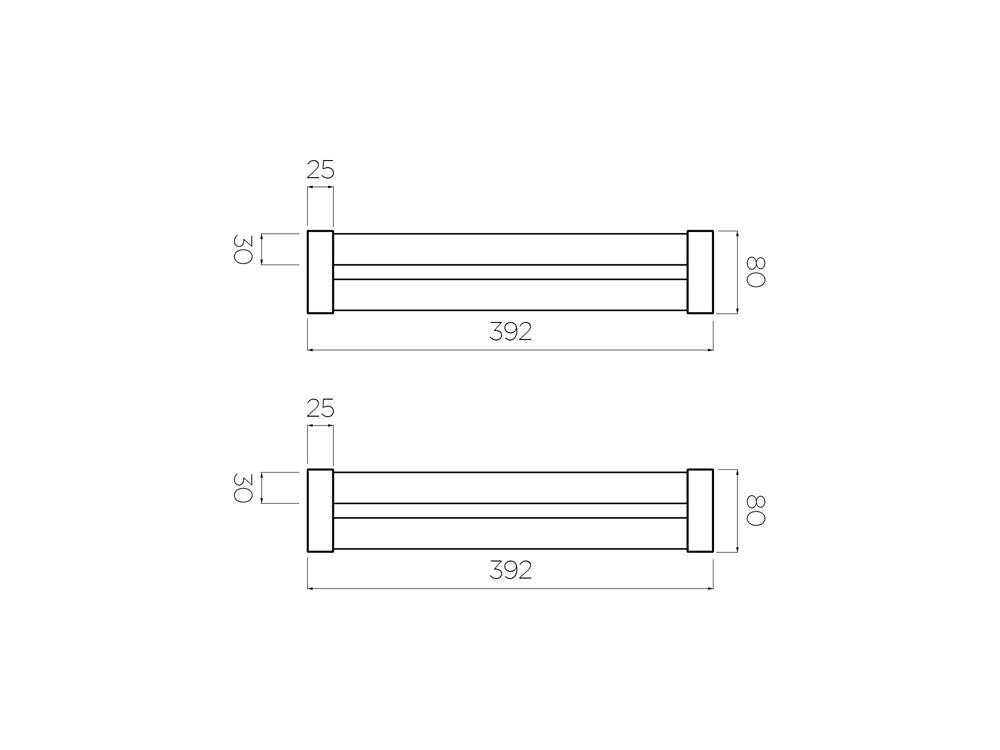 Set suport scurgător Schock inox negru 392 x 80 x 12 mm