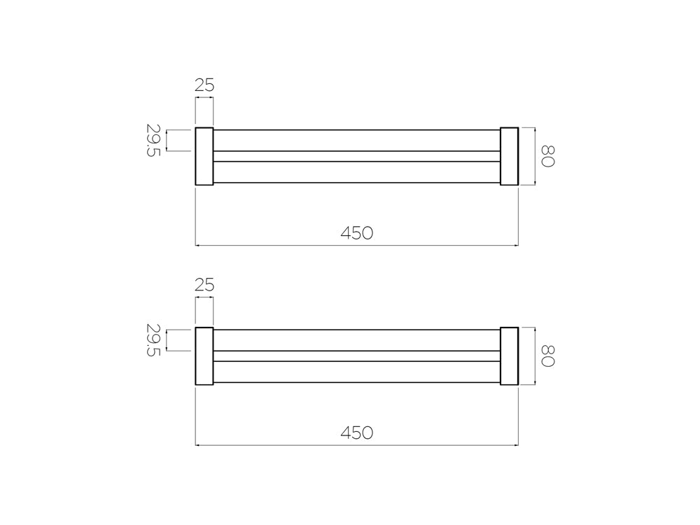 Set suport scurgător Schock inox negru 450 x 80 x 12 mm