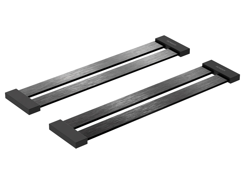 Set suport scurgător Schock inox negru 392 x 80 x 12 mm
