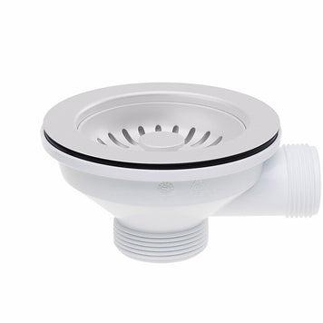 Sifon Save Space + Easy Clean pentru chiuvete sub blat și pe blat Slim compozit, cu 1 cuvă – preaplin rotund