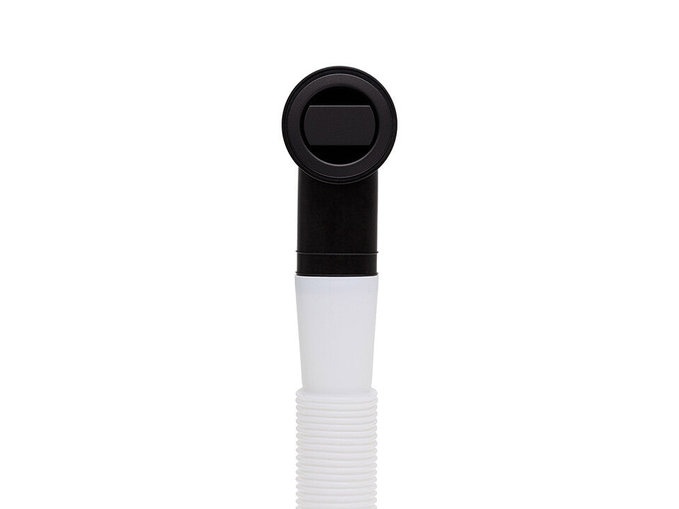 Sifon Save Space + Easy Clean cu mască pentru scurgere, pentru chiuvete sub blat și pe blat Slim compozit, cu 1 cuvă – preaplin rotund