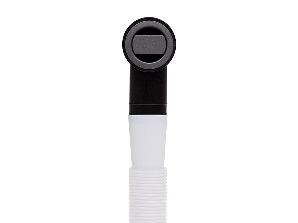 Sifon Save Space + Easy Clean cu mască pentru scurgere, pentru chiuvete sub blat și pe blat Slim compozit, cu 1 cuvă – preaplin rotund