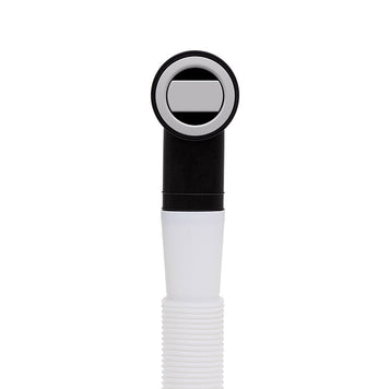 Sifon Save Space + Easy Clean cu mască pentru scurgere, pentru chiuvete sub blat și pe blat Slim compozit, cu 1 cuvă – preaplin rotund