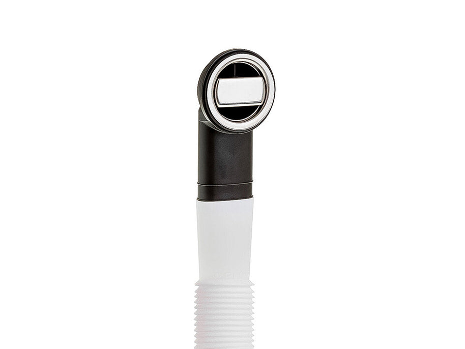 Sifon Save Space + Easy Clean cu mască pentru scurgere, pentru chiuvete sub blat și pe blat Slim, cu 1 cuvă – preaplin rotund