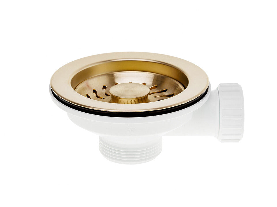 Sifon Save Space + Easy Clean pentru chiuvete sub blat și pe blat Slim cu 1 cuvă – preaplin rotund