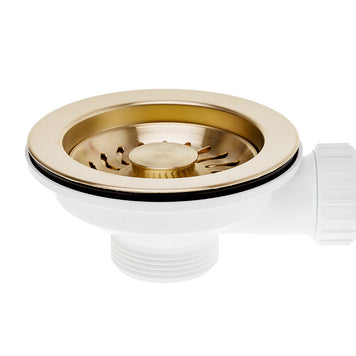 Sifon Save Space + Easy Clean pentru chiuvete sub blat și pe blat Slim cu 1 cuvă – preaplin rotund