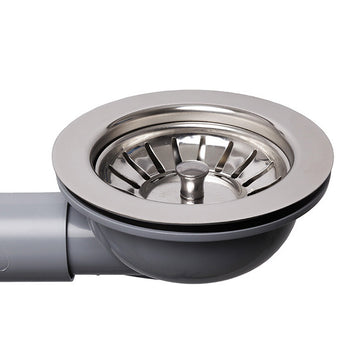 Sifon Save Space cu cuvă simplă manual telescopic – preaplin rotund