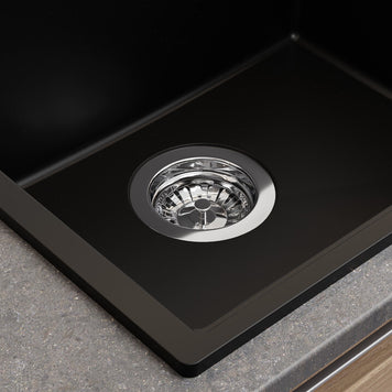 Sifon Save Space cu cuva simplă, telescopic, automat – pentru chiuvete sub blat, preaplin dreptunghiular