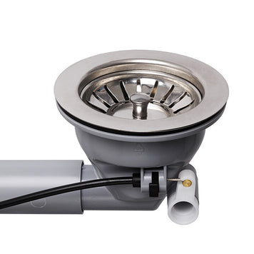 Sifon Save Space cu cuva simplă, telescopic, automat – pentru chiuvete sub blat, preaplin dreptunghiular