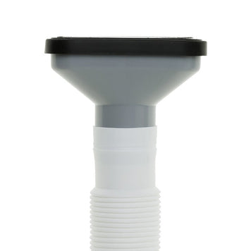 Sifon Save Space cu cuvă simplă, telescopic, manual, cu mască – preaplin vertical