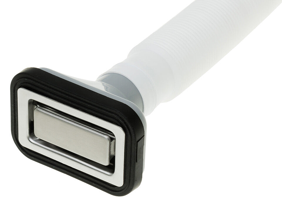 Sifon Save Space cu cuvă simplă, telescopic, manual, cu mască – preaplin vertical