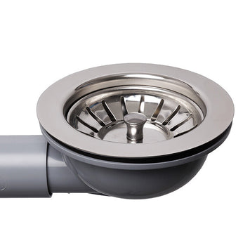 Sifon Save Space cu cuvă simplă, telescopic, manual, cu mască – preaplin vertical