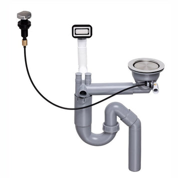 Sifon Save Space cuvă simplă telescopic automat cu mască – preaplin dreptunghiular