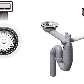 Sifon Save Space cuva simplă telescopic manual – preaplin dreptunghiular