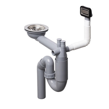 Sifon Save Space cuva simplă telescopic manual – preaplin dreptunghiular