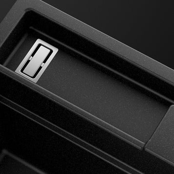 Sifon Save Space două cuve telescopic, manual cu mască – preaplin vertical