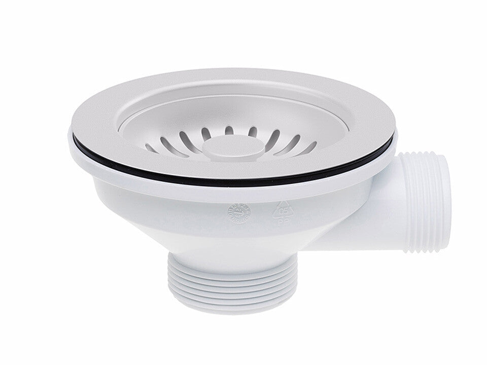 Sifon Save Space + Easy Clean pentru chiuvetă cu o cuvă – dop automat, preaplin dreptunghiular