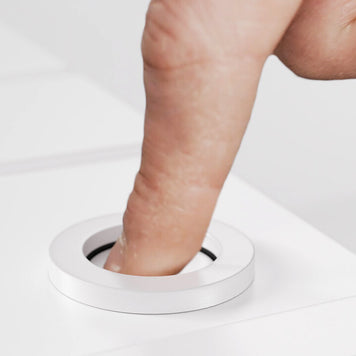 Sifon compact pentru chiuvetă cu o cuvă – Save Space + Easy Clean, preaplin dreptunghiular, dop automat