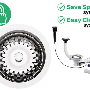 Sifon Save Space + Easy Clean cuva simplă automat - preaplin vertical