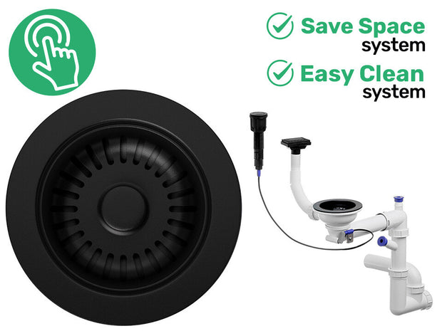 Sifon Save Space + Easy Clean cuva simplă automat - preaplin vertical