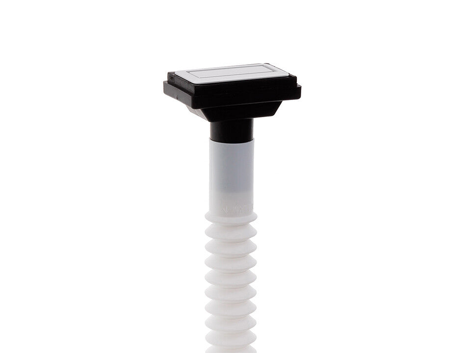 Sifon Save Space + Easy Clean, cuvă simplă, manual, cu două preaplinuri, preaplin vertical