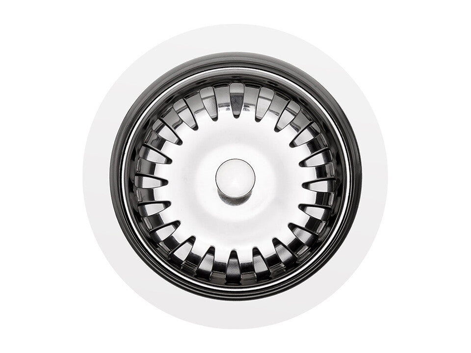 Sifon Save Space + Easy Clean pentru chiuvete sub blat și pe blat Slim cu 1 cuvă – preaplin rotund