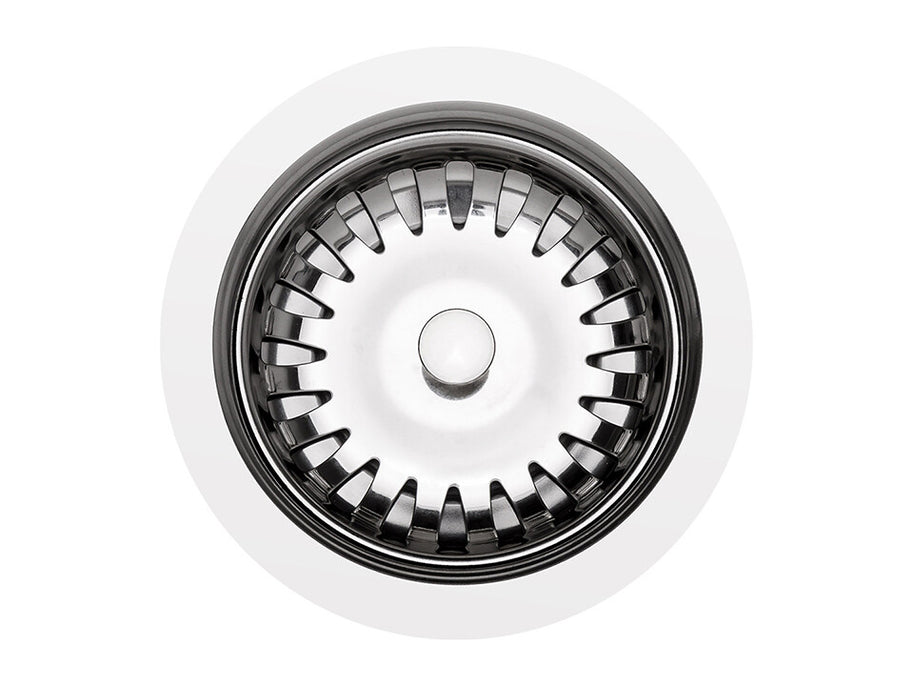 Sifon Save Space + Easy Clean pentru chiuvete sub blat și pe blat Slim cu 1 cuvă – preaplin rotund