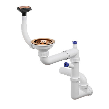 Sifon Save Space + Easy Clean, o cuvă, preaplin vertical, dop manual