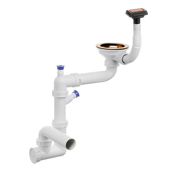 Sifon Save Space + Easy Clean, o cuvă, preaplin vertical, dop manual