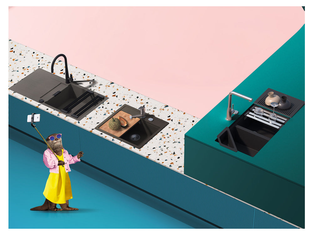 Set suport scurgător Schock inox 392 x 80 x 12 mm