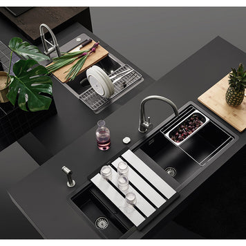 Suport scurgător Schock inox negru 392 x 336 x 12 mm