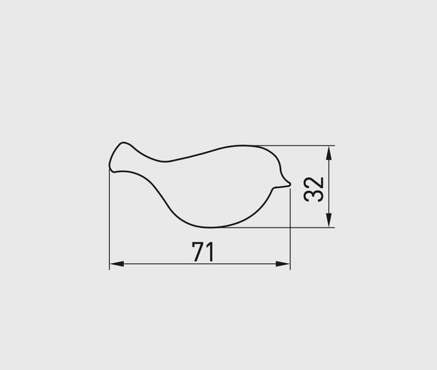 Buton mobilă copii TWITT 71x32 mm, verde