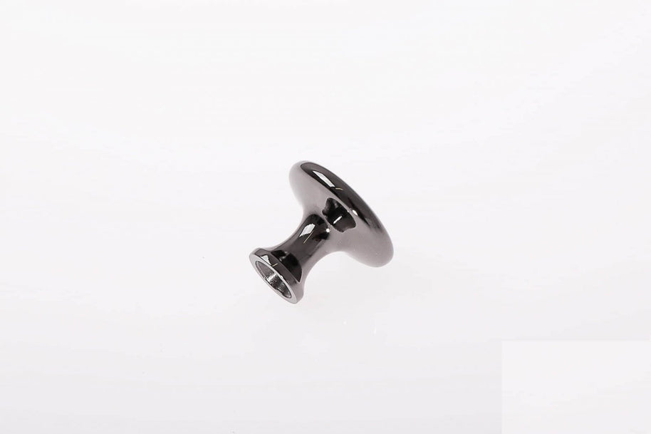 Buton mobilă UDINE 29x25 mm, negru lucios