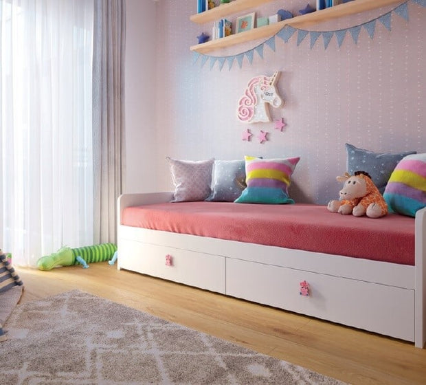 Buton mobilă copii UNICORN 34x50 mm, roz