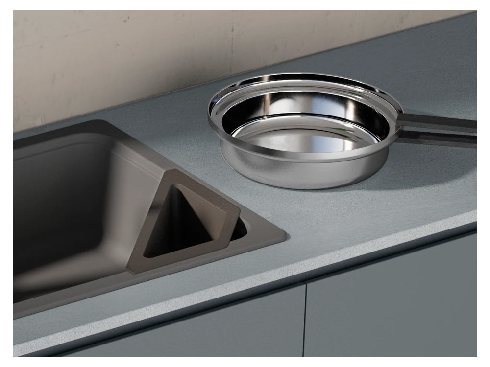 Vas plastic perforat pentru colț, negru