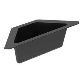 Vas plastic perforat pentru colț, negru