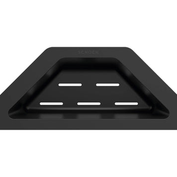 Vas plastic perforat pentru colț, negru